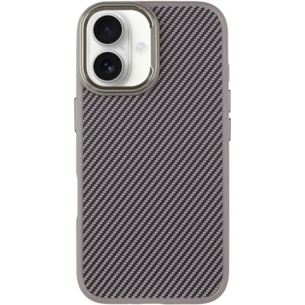 Чохол TPU+PC Carbon with MagSafe для Apple iPhone 16 (6.1")