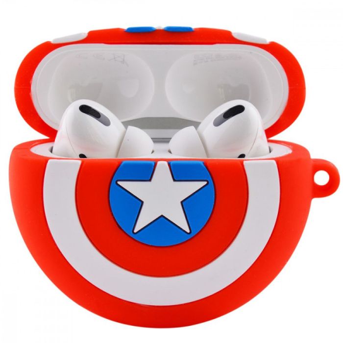 Силіконовий футляр Marvel & DC series для навушників AirPods Pro + кільце