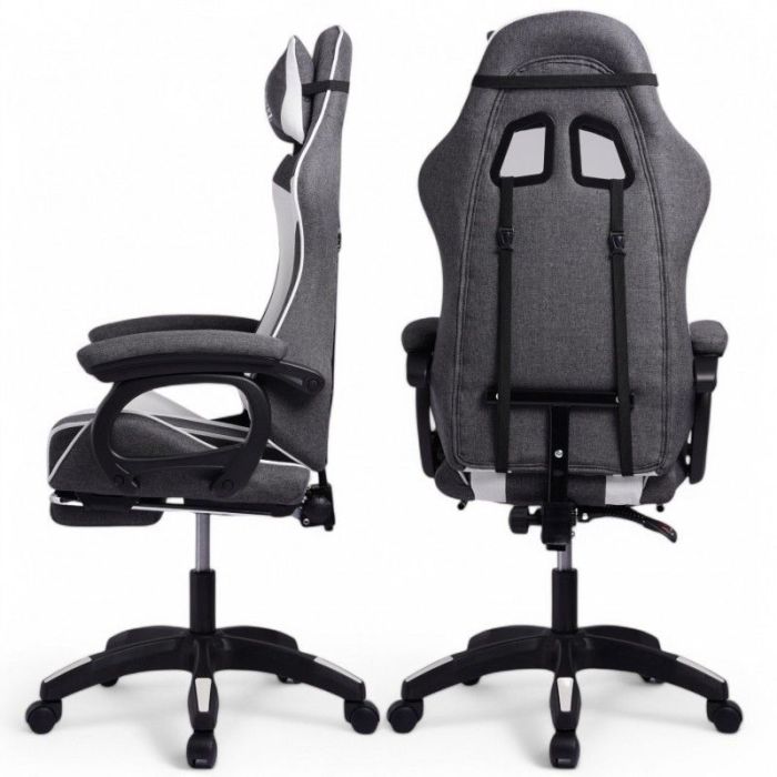 Комп'ютерне крісло із тканини LevelUp KO29GRAF Сіро-білий