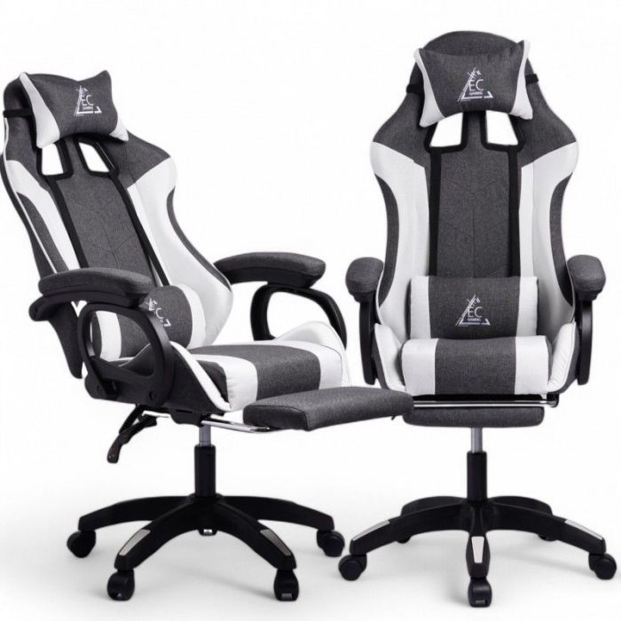 Комп'ютерне крісло із тканини LevelUp KO29GRAF Сіро-білий