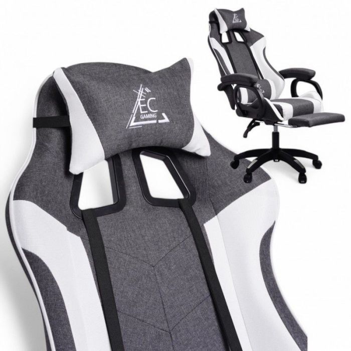 Комп'ютерне крісло із тканини LevelUp KO29GRAF Сіро-білий