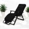 Садовий шезлонг тканинний + матрац IdealGarden CT-SF02-BK-B Чорний