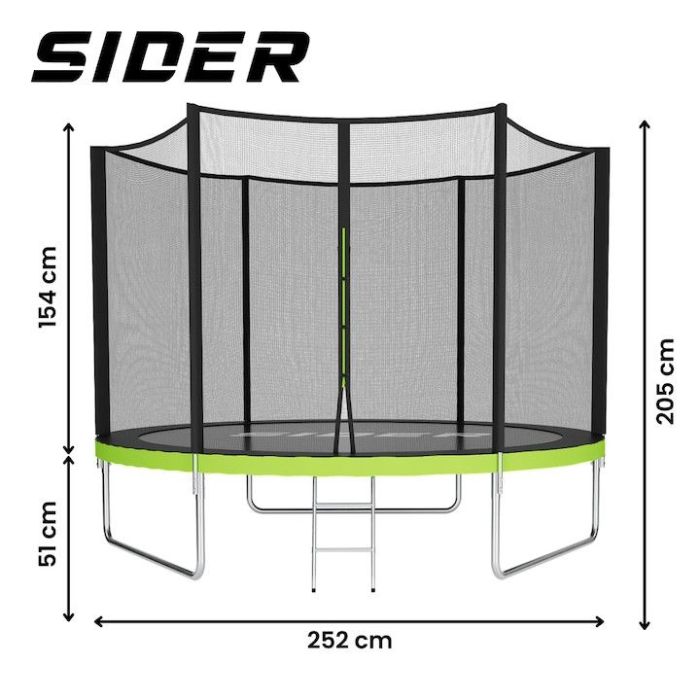 Батут із зовнішньою сіткою SIDER 8 FT 252 см