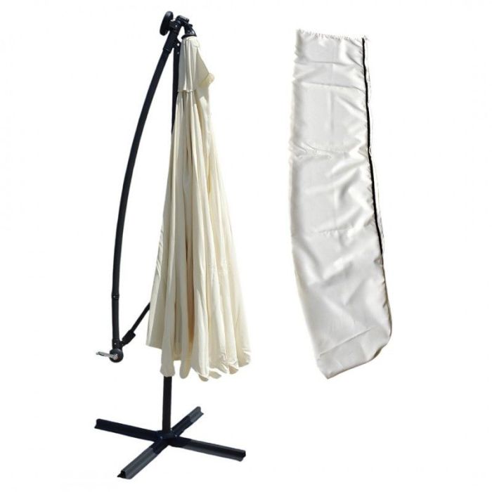 Парасоля садова з нахилом та LED підсвіткою Ecarla OGP11K Кремовий