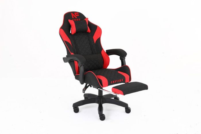 Комп'ютерне крісло із тканини Infini Core Чорно-червоний