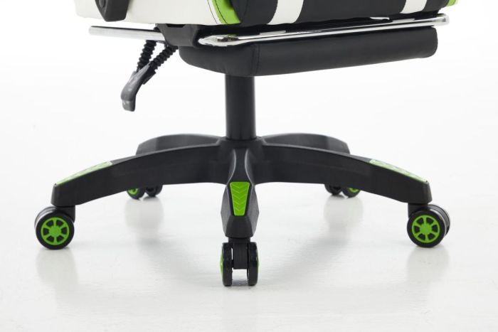 Комп‘ютерне крісло з підставкою для ніг EXTREME R1 Чорно-біло-зелений