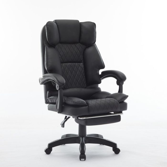 Офісне крісло із підставкою для ніг OPTUS Чорний