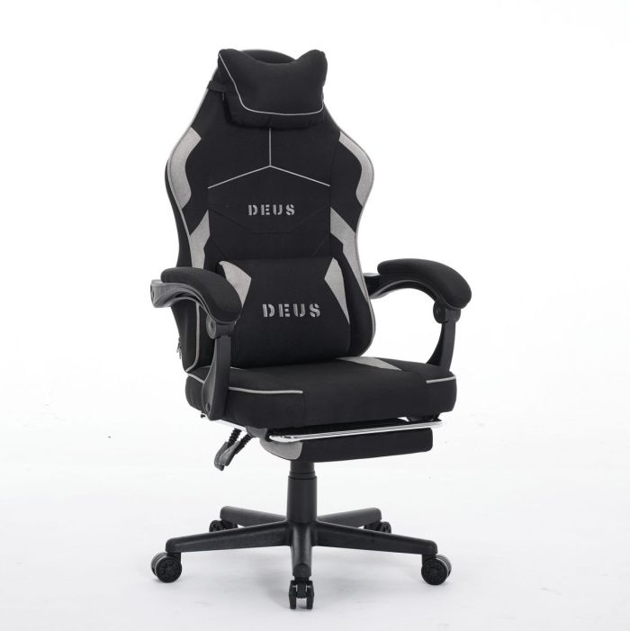 Комп'ютерне крісло із тканини Deus Edge Чорно-сірий