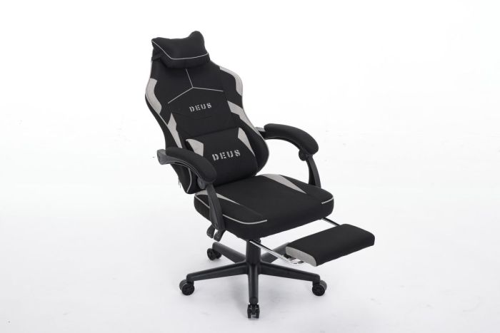 Комп'ютерне крісло із тканини Deus Edge Чорно-сірий