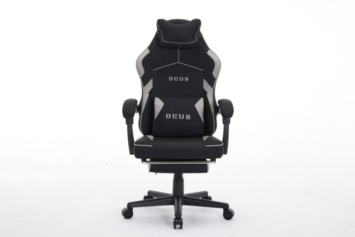Комп'ютерне крісло із тканини Deus Edge Чорно-сірий