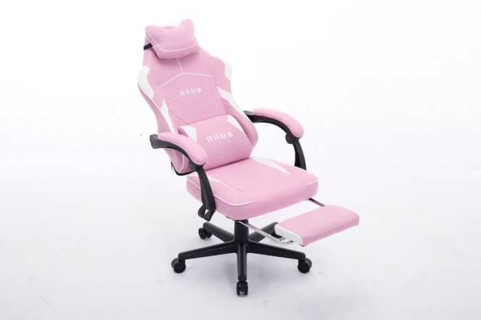 Комп'ютерне крісло із тканини Deus Edge Рожевий
