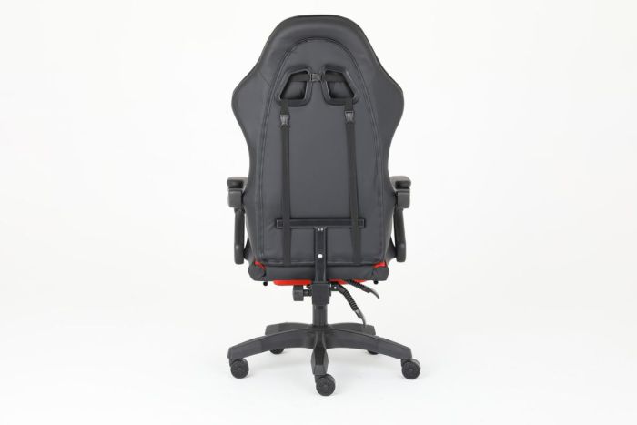 Комп‘ютерне крісло із підставкою для ніг CARBON Quattro Gaming Чорно-червоний