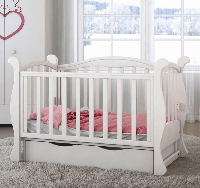 Дитяче ліжко - диван Angelo Lux - 6 в білому кольорі.