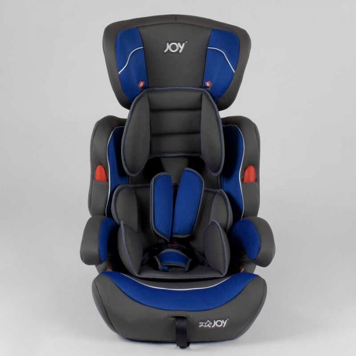 Автомобільне крісло JOY NB-8660 (4) сіро-синього кольору, універсальне від 9 до 36 кг, група 1/2/3, з бустером.