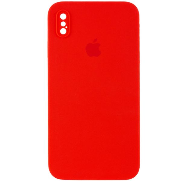 Чохол Silicone Case Square Full Camera Protective (AA) для Apple iPhone XS / X (5.8")