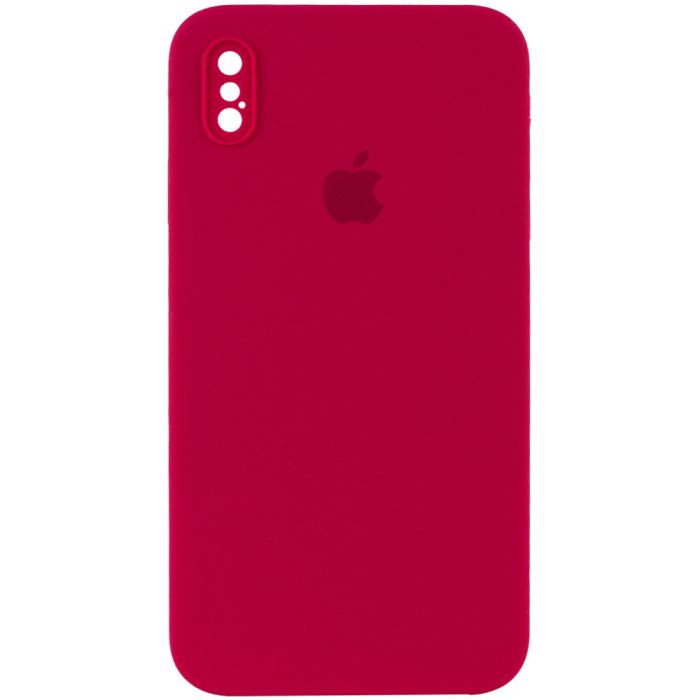 Чохол Silicone Case Square Full Camera Protective (AA) для Apple iPhone XS / X (5.8")