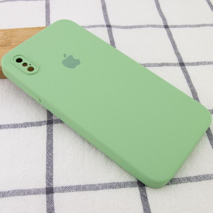 Чохол Silicone Case Square Full Camera Protective (AA) для Apple iPhone XS / X (5.8")