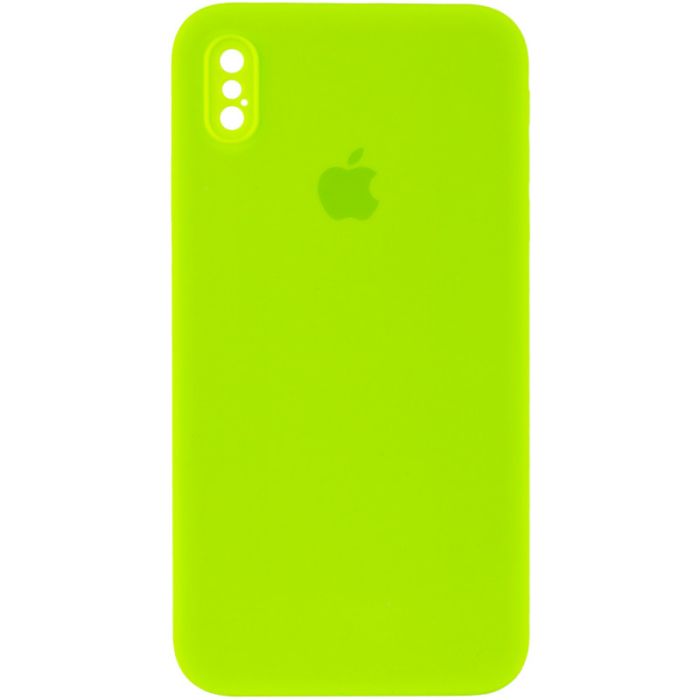 Чохол Silicone Case Square Full Camera Protective (AA) для Apple iPhone XS / X (5.8")