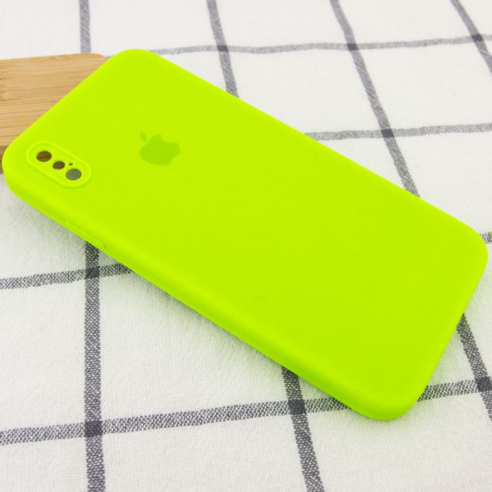 Чохол Silicone Case Square Full Camera Protective (AA) для Apple iPhone XS / X (5.8")