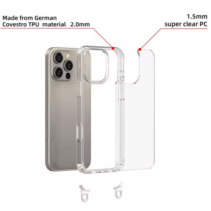 Чохол TPU Transparent with Straps для Apple iPhone 15 Pro (6.1")