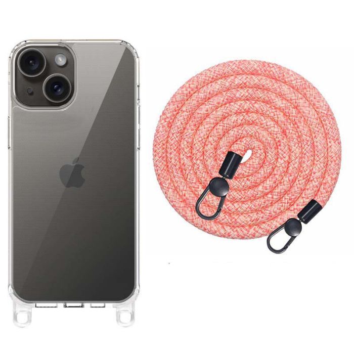 Чохол TPU Transparent with Straps для Apple iPhone 15 (6.1")