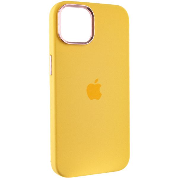 Чохол Silicone Case Metal Buttons (AA) для Apple iPhone 13 (6.1")