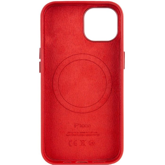 Шкіряний чохол Leather Case (AA Plus) with MagSafe для Apple iPhone 14 (6.1")