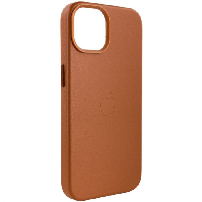 Кожаный чехол Leather Case (AA Plus) с MagSafe для Apple iPhone 14 Plus (6.7")