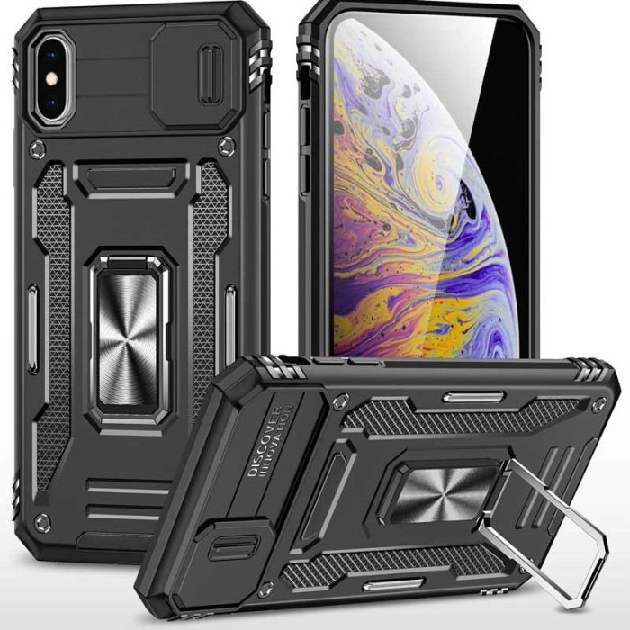 Ударостійкий чохол Camshield Army Ring для Apple iPhone X / XS (5.8")