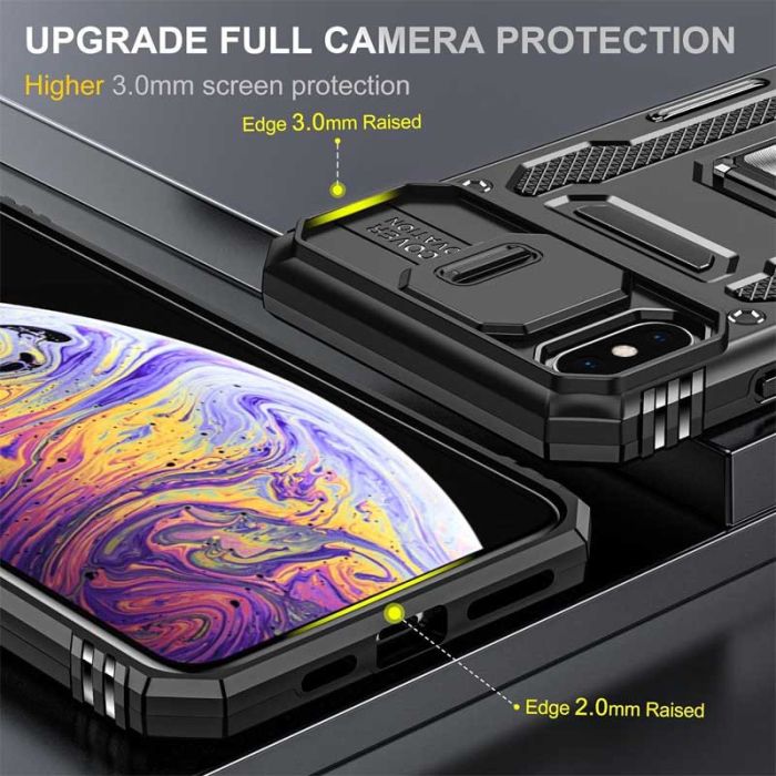 Ударостійкий чохол Camshield Army Ring для Apple iPhone X / XS (5.8")