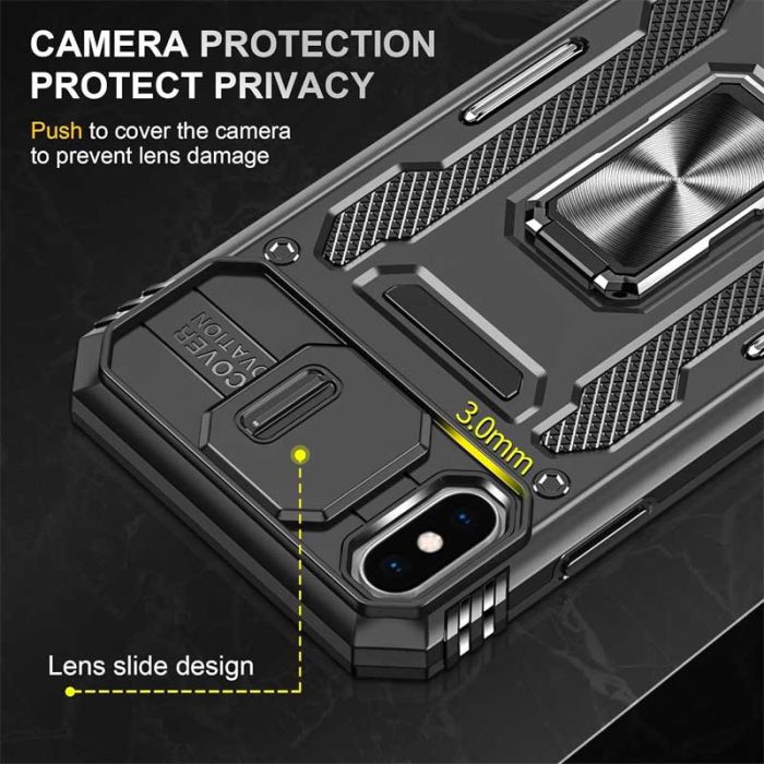 Ударостійкий чохол Camshield Army Ring для Apple iPhone X / XS (5.8")