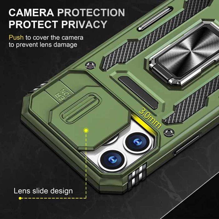 Ударостійкий чохол Camshield Army Ring для Apple iPhone 12 Pro / 12 (6.1")