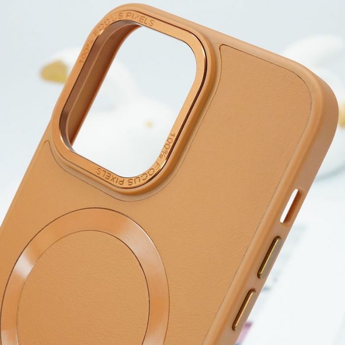 Шкіряний чохол Bonbon Leather Metal Style with MagSafe для Apple iPhone 14 (6.1")