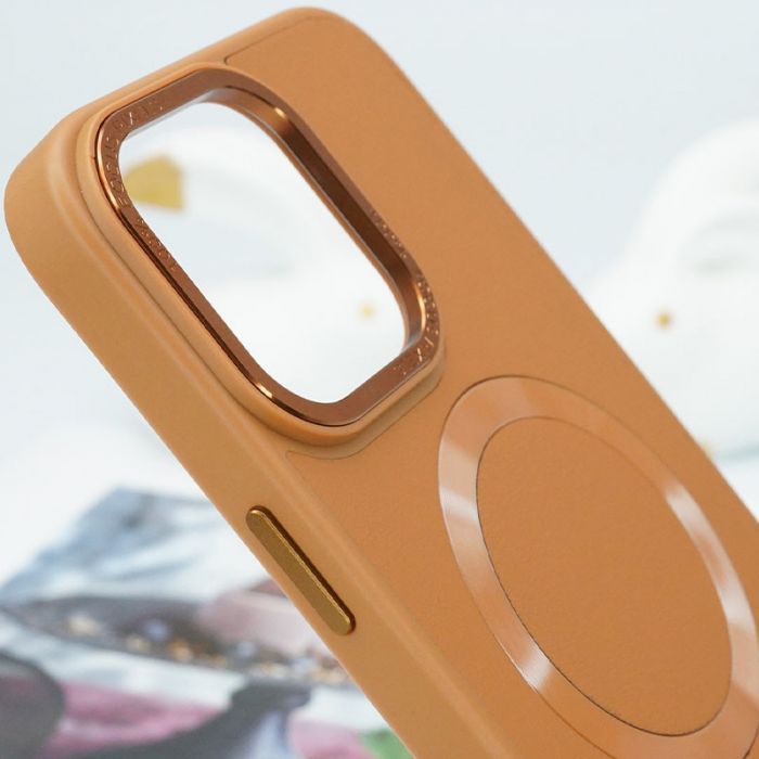 Шкіряний чохол Bonbon Leather Metal Style with MagSafe для Apple iPhone 14 Pro (6.1")