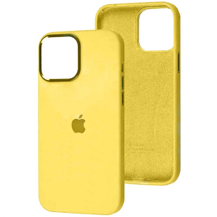 Чохол Silicone Case Metal Buttons (AA) для Apple iPhone 14 Pro Max (6.7")