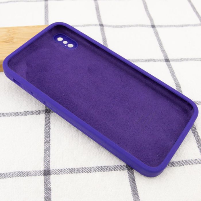 Чохол Silicone Case Square Full Camera Protective (AA) для Apple iPhone XS / X (5.8")