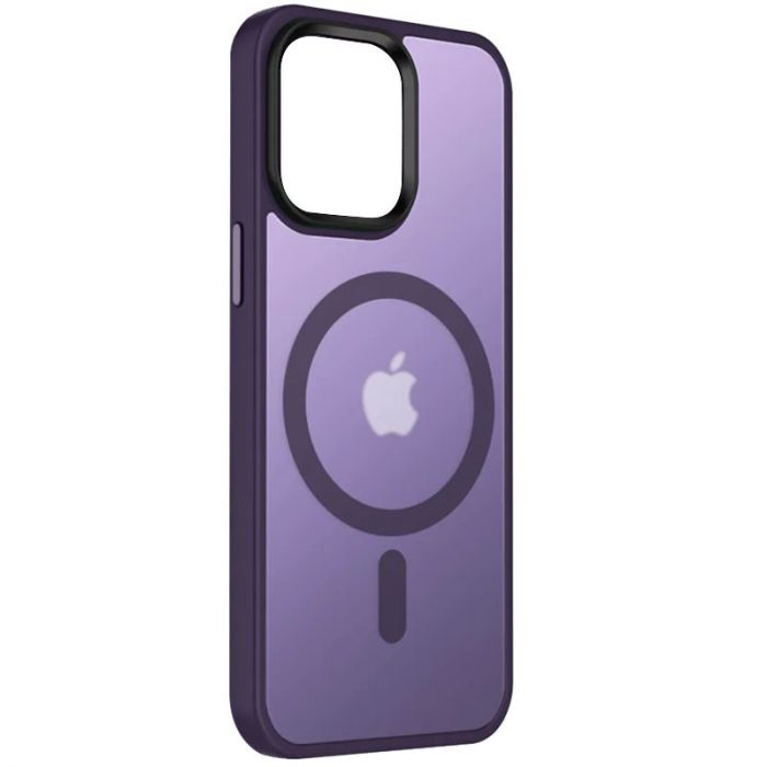 TPU+PC чохол Metal Buttons with MagSafe Colorful для Apple iPhone 14 (6.1")