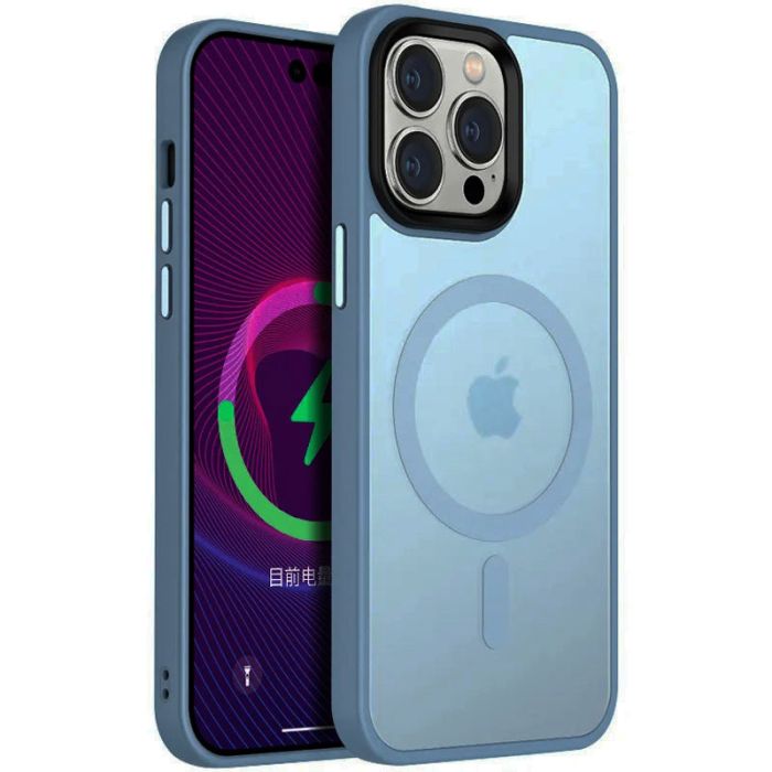 TPU+PC чохол Metal Buttons with MagSafe Colorful для Apple iPhone 14 Pro (6.1")