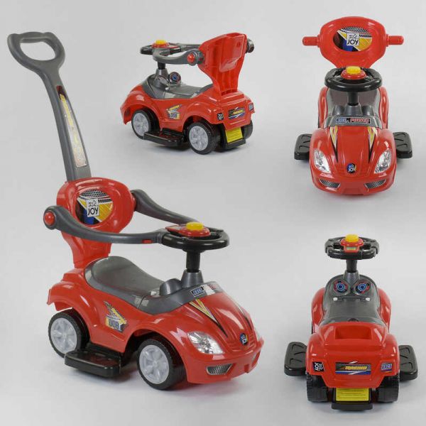 Автомобіль-толокар JOY Червоний (3766 - R) з батьківською ручкою