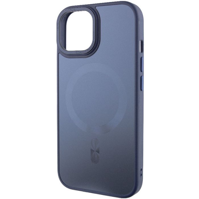 Чохол TPU+Glass Sapphire Midnight Open Camera with MagSafe для Apple iPhone 15 (6.1")