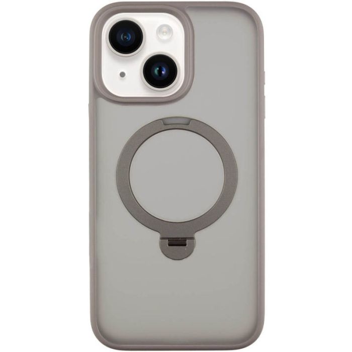 TPU+PC чохол Metal Buttons with MagSafe Colorful HQ Ring для Apple iPhone 15 (6.1")