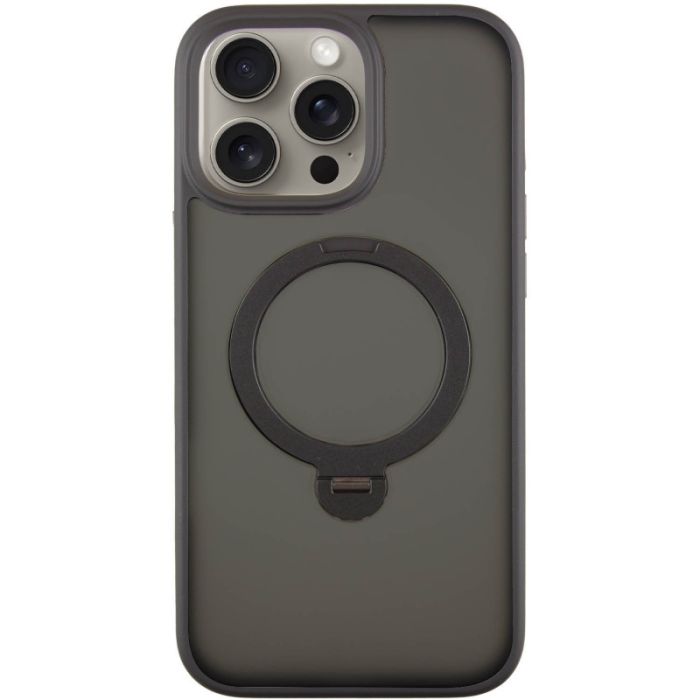 TPU+PC чохол Metal Buttons with MagSafe Colorful HQ Ring для Apple iPhone 15 Pro (6.1")