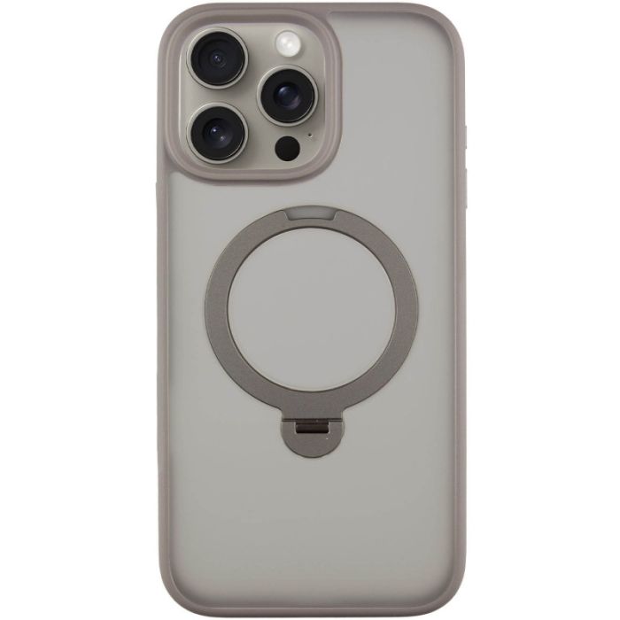 TPU+PC чохол Metal Buttons with MagSafe Colorful HQ Ring для Apple iPhone 15 Pro (6.1")