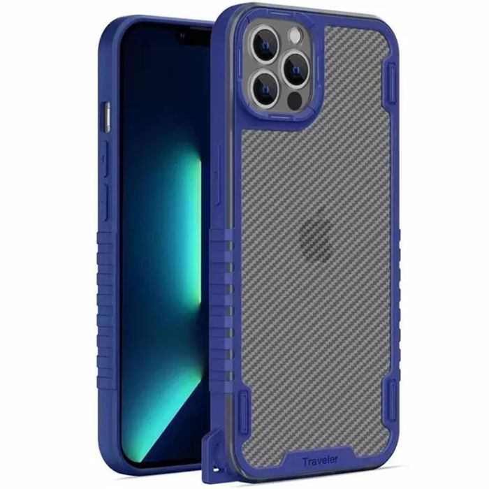 Чохол TPU+PC TRAVEL Carbon для Apple iPhone 13 Pro (6.1")