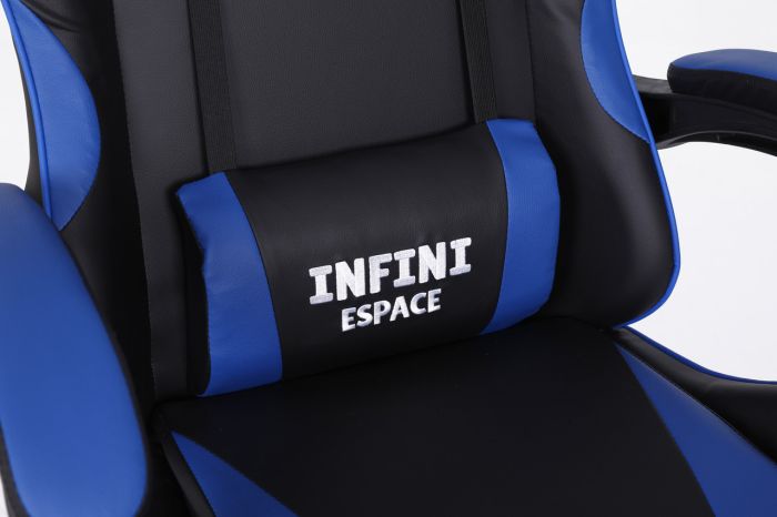 Комп‘ютерне крісло з підставкою для ніг INFINI ESPACE Чорно-синій