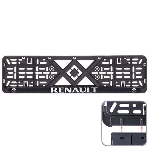 Автомобильная рамка под номер с рельефной надписью RENAULT
