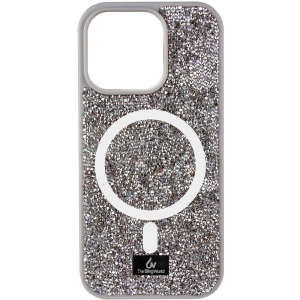 TPU чохол Bling World Rock Diamond with MagSafe для Apple iPhone 14 (6.1")