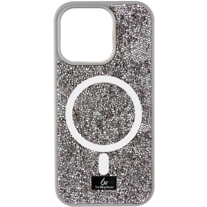 TPU чохол Bling World Rock Diamond with MagSafe для Apple iPhone 14 (6.1")